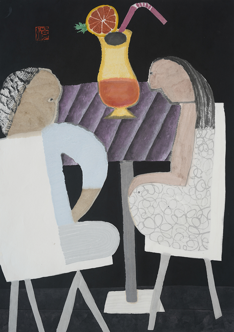 Jang Byeong Eun · Eastbrush · 张炳彥 · figure · ink_and_light_color_on_paper · 1189mm_x_841mm · 2025